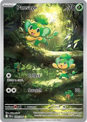 Pokemon TCG - SV10.5: Black Bolt - Pansage - 089/086 - Holofoil