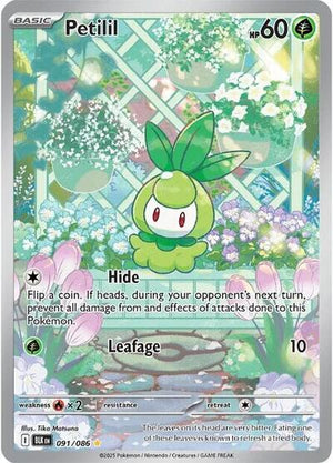 Pokemon TCG - SV10.5: Black Bolt - Petilil - 091/086 - Holofoil