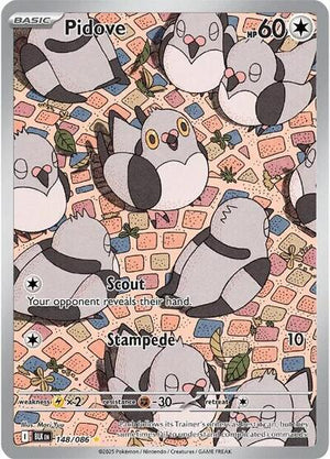 Pokemon TCG - SV10.5: Black Bolt - Pidove - 148/086 - Holofoil