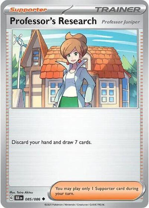 Pokemon TCG - SV10.5: Black Bolt - Professor's Research - 085/086 - Playset (4x)