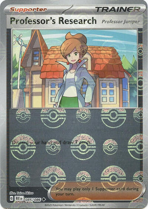 Pokemon TCG - SV10.5: Black Bolt - Professor's Research - 085/086 - Pokeball - Holofoil - Playset (4x)