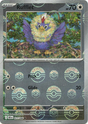 Pokemon TCG - SV10.5: Black Bolt - Rufflet - 077/086 - Pokeball - Holofoil
