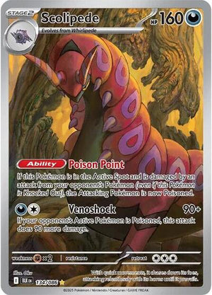 Pokemon TCG - SV10.5: Black Bolt - Scolipede - 134/086 - Holofoil