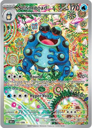 Pokemon TCG - SV10.5: Black Bolt - Seismitoad - 105/086 - Holofoil