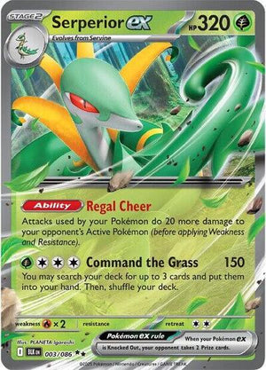Pokemon TCG - SV10.5: Black Bolt - Serperior ex - 003/086 - Holofoil