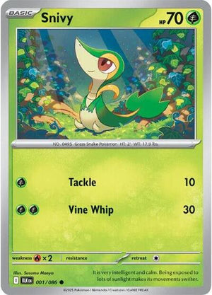 Pokemon TCG - SV10.5: Black Bolt - Snivy - 001/086