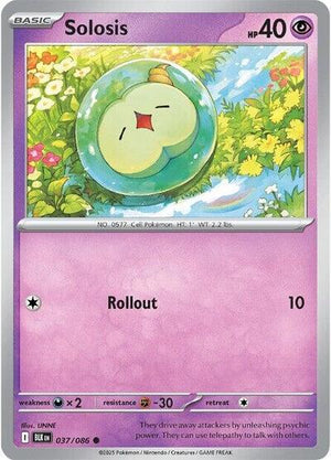Pokemon TCG - SV10.5: Black Bolt - Solosis - 037/086