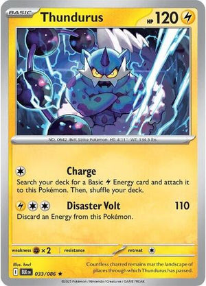 Pokemon TCG - SV10.5: Black Bolt - Thundurus - 033/086 - Holofoil