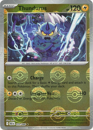 Pokemon TCG - SV10.5: Black Bolt - Thundurus - 033/086 - Pokeball - Holofoil