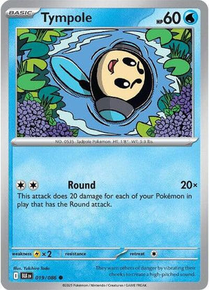 Pokemon TCG - SV10.5: Black Bolt - Tympole - 019/086