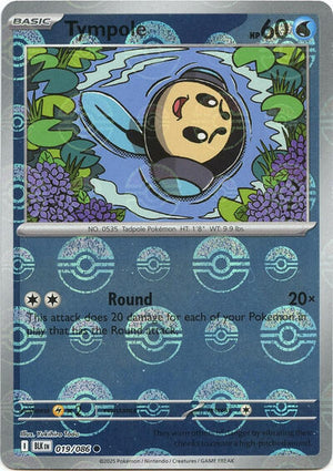 Pokemon TCG - SV10.5: Black Bolt - Tympole - 019/086 - Pokeball - Holofoil