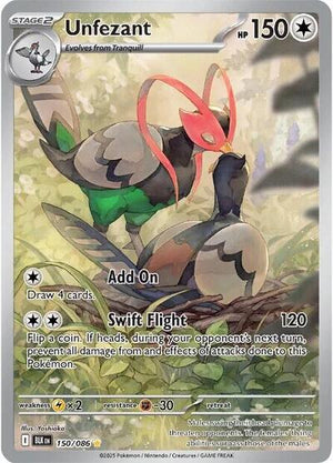 Pokemon TCG - SV10.5: Black Bolt - Unfezant - 150/086 - Holofoil