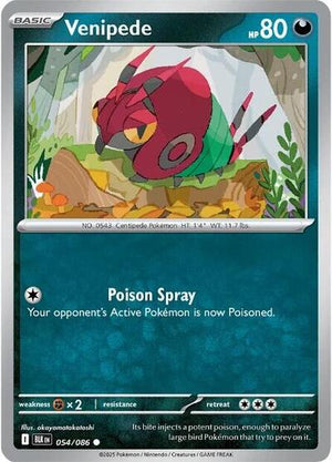 Pokemon TCG - SV10.5: Black Bolt - Venipede - 054/086