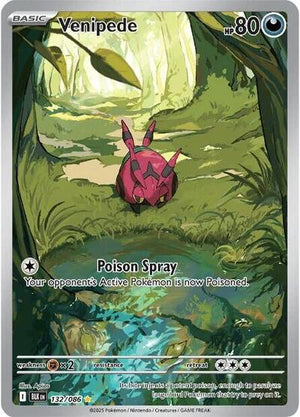 Pokemon TCG - SV10.5: Black Bolt - Venipede - 132/086 - Holofoil
