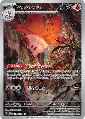Pokemon TCG - SV10.5: Black Bolt - Volcarona - 100/086 - Holofoil