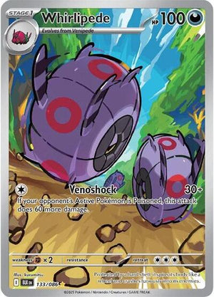 Pokemon TCG - SV10.5: Black Bolt - Whirlipede - 133/086 - Holofoil