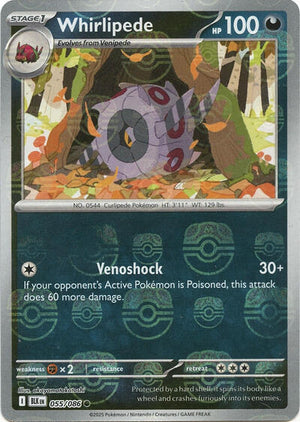 Pokemon TCG - SV10.5: Black Bolt - Whirlipede - 055/086 - Masterball - Holofoil