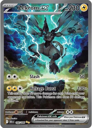 Pokemon TCG - SV10.5: Black Bolt - Zekrom ex - 166/086 - Holofoil