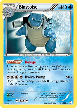Pokemon TCG - Boundaries Crossed - Blastoise - 31/149 - Holofoil