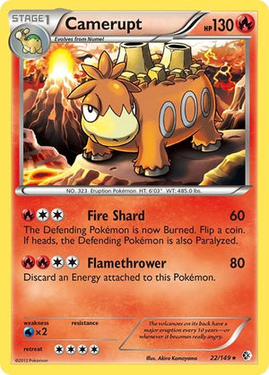 Pokemon TCG - Boundaries Crossed - Camerupt - 22/149