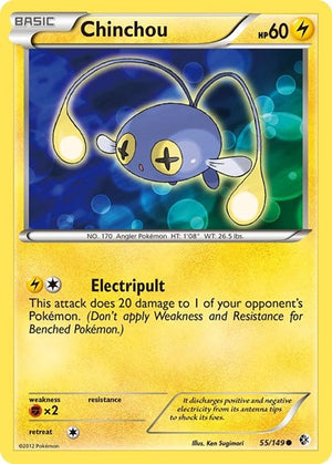 Pokemon TCG - Boundaries Crossed - Chinchou - 55/149 - Reverse Holofoil