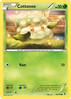 Pokemon TCG - Boundaries Crossed - Cottonee - 14/149