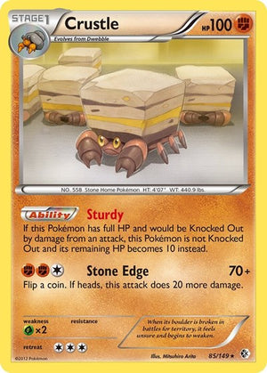 Pokemon TCG - Boundaries Crossed - Crustle - 85/149 - Reverse Holofoil
