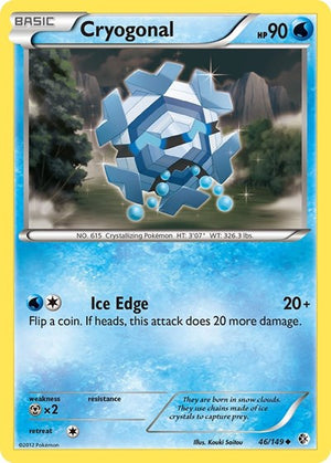 Pokemon TCG - Boundaries Crossed - Cryogonal - 46/149 - Reverse Holofoil