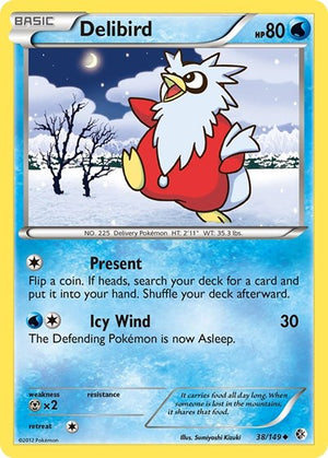 Pokemon TCG - Boundaries Crossed - Delibird - 38/149 - Reverse Holofoil
