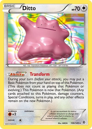 Pokemon TCG - Boundaries Crossed - Ditto - 108/149 - Holofoil