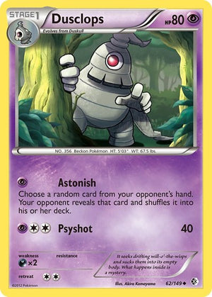 Pokemon TCG - Boundaries Crossed - Dusclops - 62/149 - Reverse Holofoil