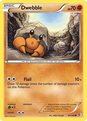 Pokemon TCG - Boundaries Crossed - Dwebble - 84/149 - Reverse Holofoil