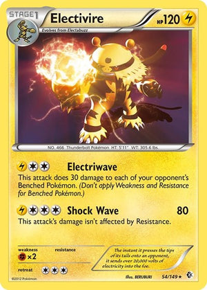 Pokemon TCG - Boundaries Crossed - Electivire - 54/149 - Holofoil