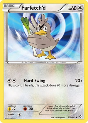 Pokemon TCG - Boundaries Crossed - Farfetch'd - 107/149 - Reverse Holofoil