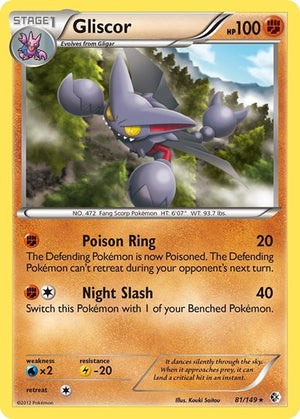 Pokemon TCG - Boundaries Crossed - Gliscor - 81/149 - Reverse Holofoil