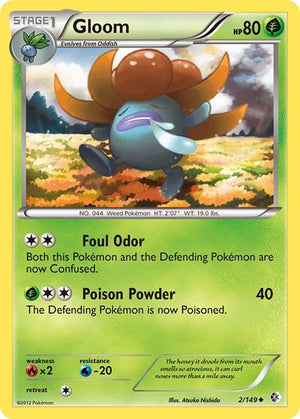 Pokemon TCG - Boundaries Crossed - Gloom - 2/149 - Reverse Holofoil