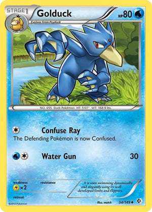 Pokemon TCG - Boundaries Crossed - Golduck - 34/149