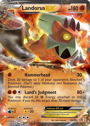 Pokemon TCG - Boundaries Crossed - Landorus EX - 89/149 - Holofoil