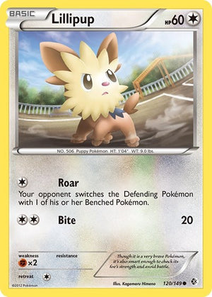 Pokemon TCG - Boundaries Crossed - Lillipup - 120/149