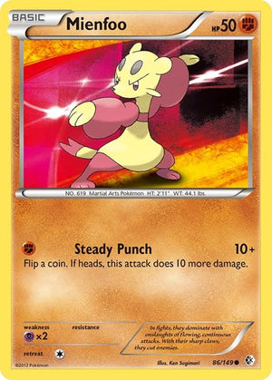 Pokemon TCG - Boundaries Crossed - Mienfoo - 86/149