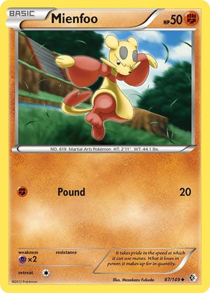 Pokemon TCG - Boundaries Crossed - Mienfoo - 87/149