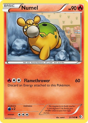 Pokemon TCG - Boundaries Crossed - Numel - 21/149 - Reverse Holofoil