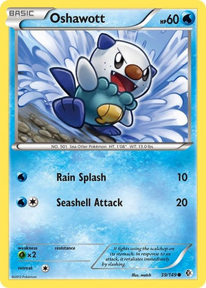 Pokemon TCG - Boundaries Crossed - Oshawott - 39/149 - Reverse Holofoil