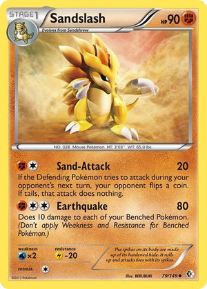 Pokemon TCG - Boundaries Crossed - Sandslash - 79/149 - Reverse Holofoil