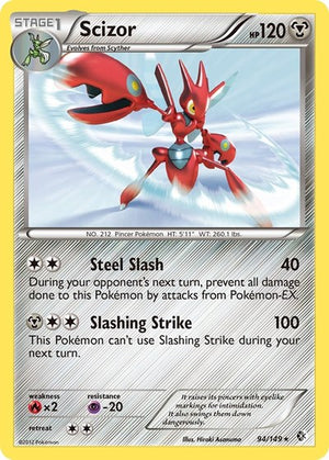 Pokemon TCG - Boundaries Crossed - Scizor - 94/149 - Reverse Holofoil