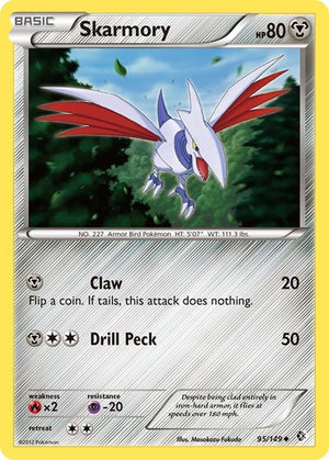 Pokemon TCG - Boundaries Crossed - Skarmory - 95/149 - Reverse Holofoil