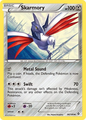 Pokemon TCG - Boundaries Crossed - Skarmory - 96/149 - Reverse Holofoil