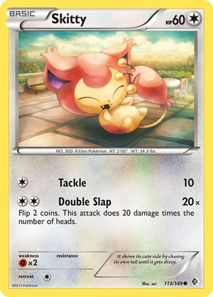 Pokemon TCG - Boundaries Crossed - Skitty - 113/149 - Reverse Holofoil