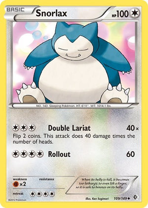 Pokemon TCG - Boundaries Crossed - Snorlax - 109/149