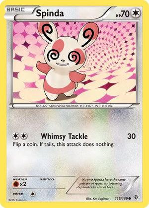 Pokemon TCG - Boundaries Crossed - Spinda - 115/149